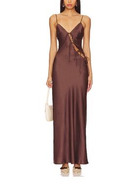 illuminating maxi dress lioness Lioness Illuminating Maxi Dress in Onyx, Size